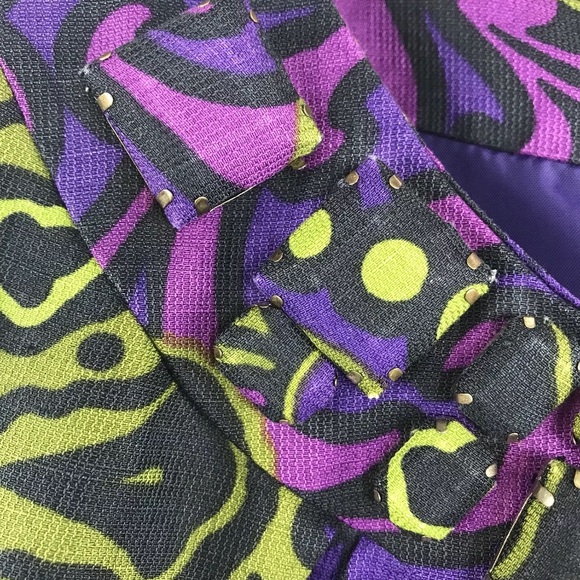 Taylor Sleeveless Floral Dress Jeweled Collar 4 - Picture 5 of 8